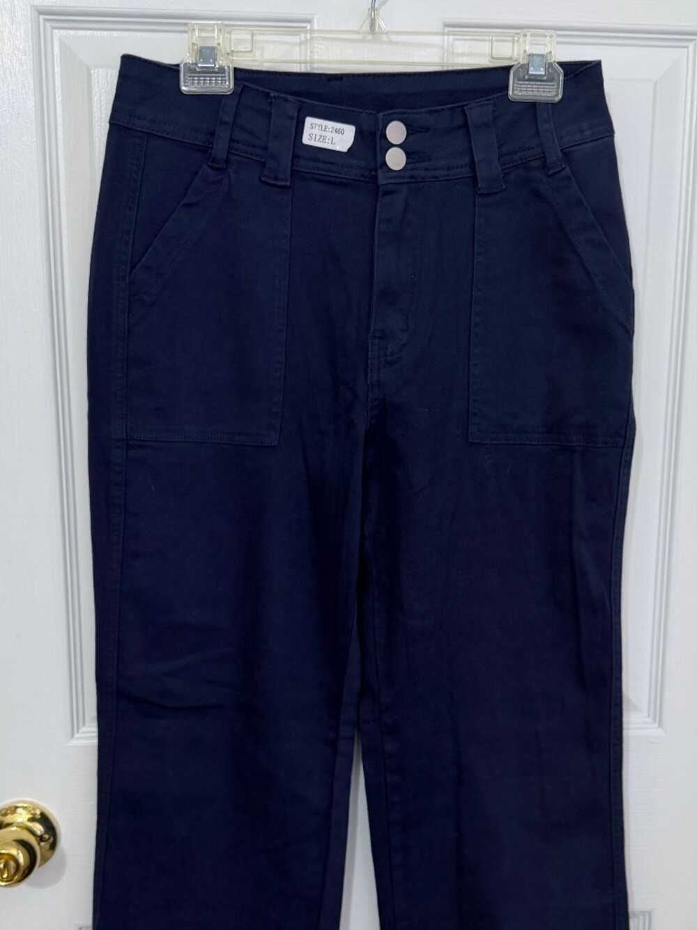 BRAND NEW NWOT SHEIN OR TEMU BLUE WIDE LEG BAGGY PANTS - SIZE LARGE B